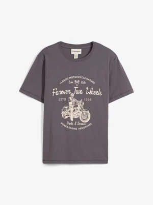 T-shirt z czystej bawełny organicznej BonPrix szary