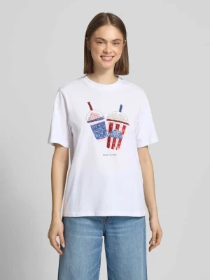 T-shirt z czystej bawełny organicznej o kroju regular fit model 'BURST' Only Biały