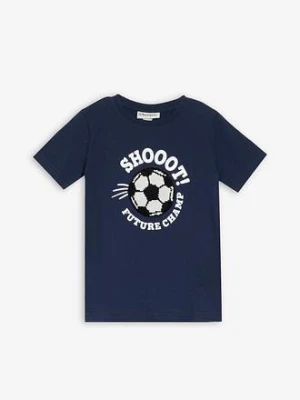 T-shirt z czystej bawełny organicznej zdobiony dwustronnymi cekinami bonprix