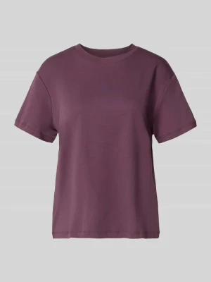 T-shirt z czystej bawełny Stefanel Fioletowy