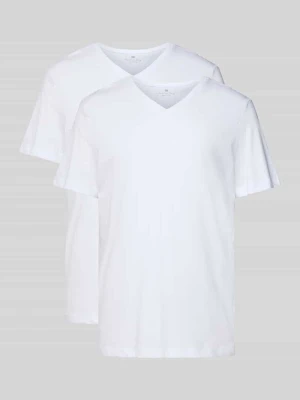 T-shirt z czystej bawełny w 2-paku Christian Berg Biały
