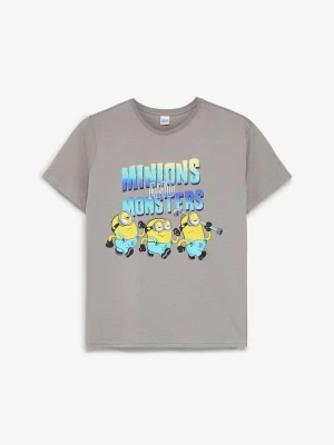 T-shirt z czystej bawełny z motywem Minionka BonPrix szary