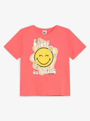 T-shirt z czystej bawełny, ze Smiley bonprix