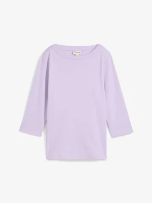 T-shirt z czystej, grubej bawełny organicznej BonPrix fioletowy
