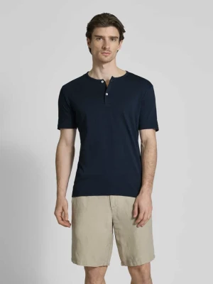 T-shirt z dekoltem henley o kroju regular fit z czystej bawełny Marc O'Polo
