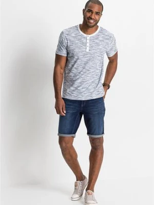 T-shirt z dekoltem henley z czystej bawełny, krótki rękaw bonprix