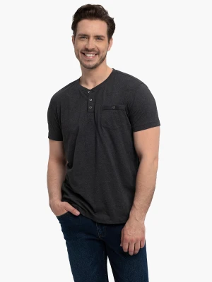 T-shirt z dekoltem na guziki T-WARU Volcano