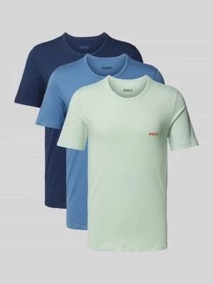 T-shirt o kroju regular fit z okrągłym dekoltem w zestawie 3 szt. HUGO