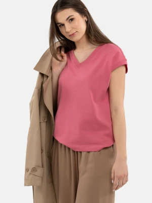 T-shirt z dekoltem V, Comfort Fit, T-SKY Volcano