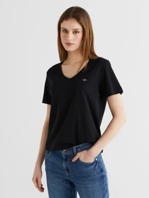 Zdjęcie produktu T-shirt z dekoltem w kształcie litery v z tarczą GANT