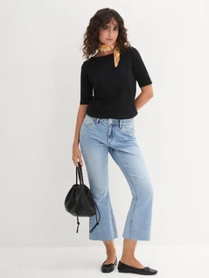 T-shirt z dekoltem w łódkę bonprix