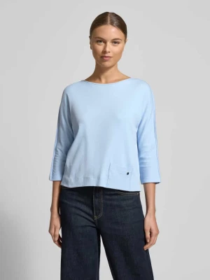 T-shirt z dekoltem w łódkę i rękawami o dł. 3/4 Marc Cain