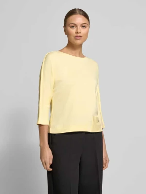 T-shirt z dekoltem w łódkę i rękawami o dł. 3/4 Marc Cain