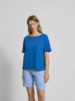 T-shirt z dekoltem w łódkę Juvia Jasnoniebieski