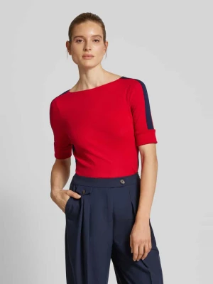 T-shirt z dekoltem w łódkę model ‘DAMIRA’ Lauren Ralph Lauren