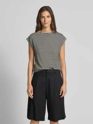 T-shirt z dekoltem w łódkę model ‘RICCI’ Soyaconcept