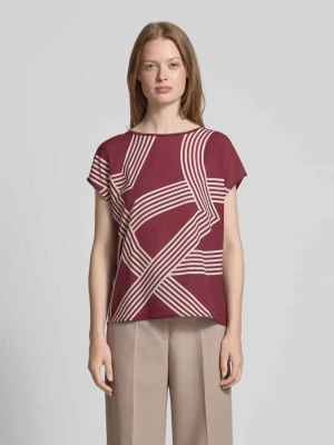 T-shirt z dekoltem w łódkę model ‘Sabethi’ Opus