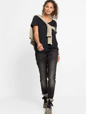 T-shirt z dekoltem w serek bonprix