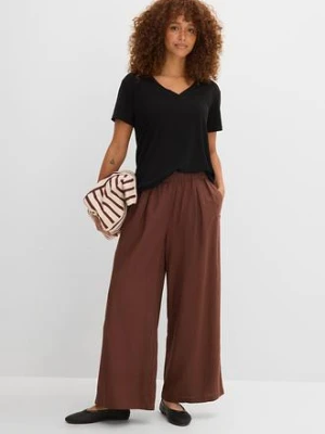 T-shirt z dekoltem w serek bonprix