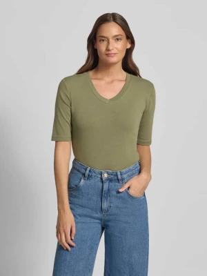 T-shirt z dekoltem w serek Christian Berg Woman