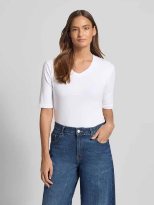 T-shirt z dekoltem w serek Christian Berg Woman