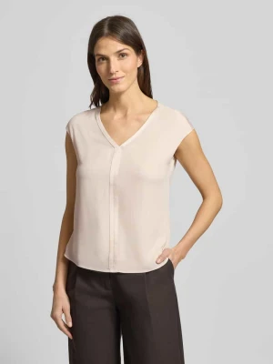 T-shirt z dekoltem w serek comma