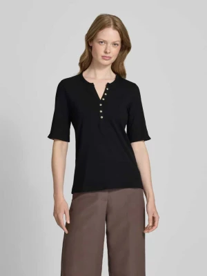 T-shirt z dekoltem w serek i listwą guzikową Betty Barclay