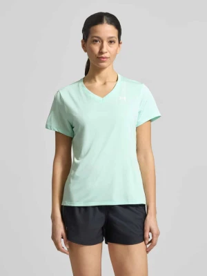 T-shirt z dekoltem w serek i logo Under Armour