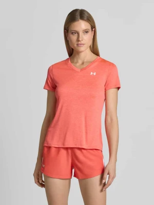 T-shirt z dekoltem w serek i logo Under Armour