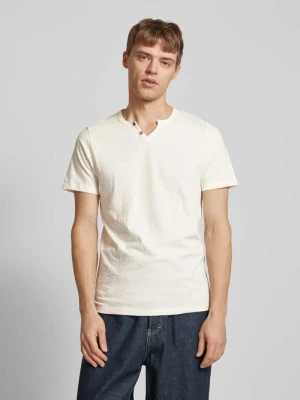 T-shirt z dekoltem w serek jack & jones