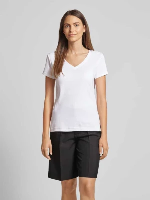 T-shirt z dekoltem w serek Lauren Ralph Lauren