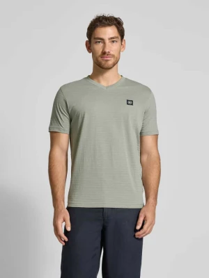 T-shirt z dekoltem w serek Lerros