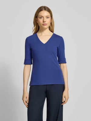 T-shirt z dekoltem w serek model ‘JUDY’ Lauren Ralph Lauren