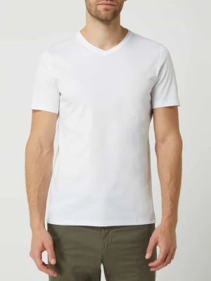 T-shirt z dekoltem w serek model ‘Perry’ MOS MOSH