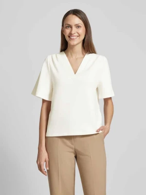 T-shirt z dekoltem w serek model ‘TENNY’ Selected Femme