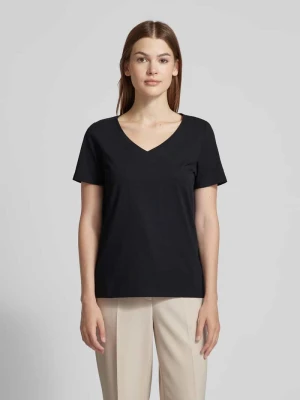 t-shirt z dekoltem w serek s.Oliver Czarny