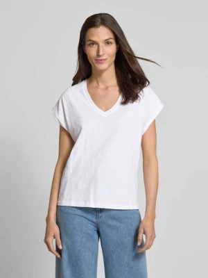 T-shirt z dekoltem w serek Scotch & Soda