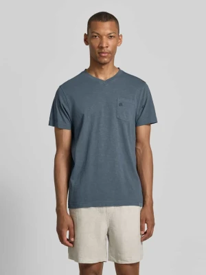 T-shirt z dekoltem w serek w kroju regular fit Lerros