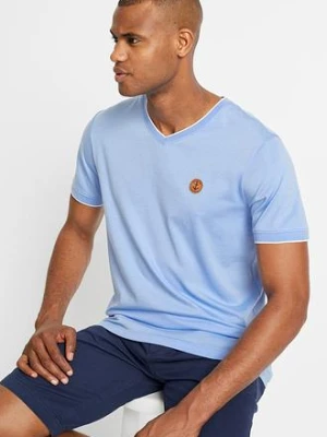 T-shirt z dekoltem w serek, w optyce dwuwarstwowego bonprix