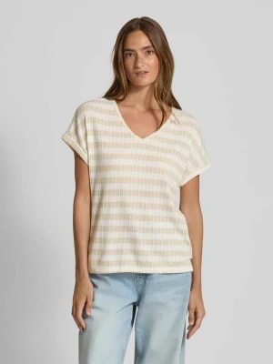 T-shirt z dekoltem w serek ZABAIONE