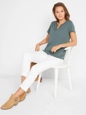 T-shirt z dekoracyjnym dekoltem bonprix