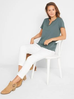 T-shirt z dekoracyjnym dekoltem bonprix