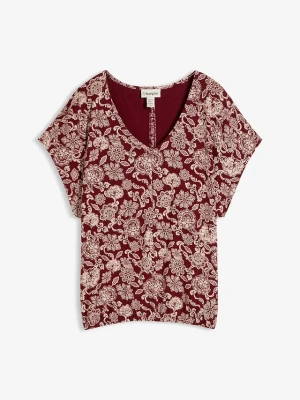 T-shirt z delikatnej mieszanki wiskozy BonPrix czerwony