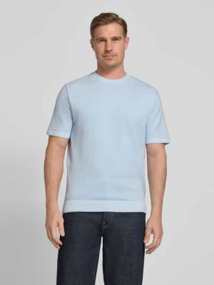 t-shirt z detal z logo model 'MILANO' Jack&Jones Jasnoniebieski