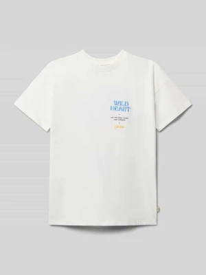 T-shirt z detalami z logo Garcia