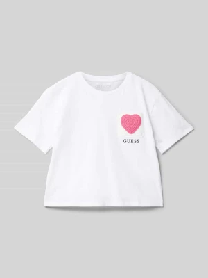 T-shirt z detalami z logo Guess
