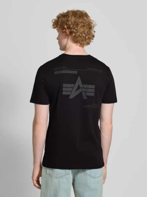 T-shirt z detalami z logo i okrągłym dekoltem alpha industries