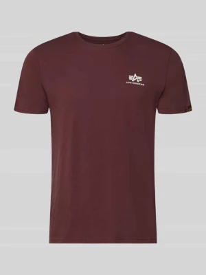 T-shirt z detalami z logo Model 'BASIC' alpha industries