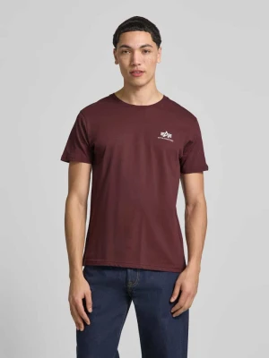 T-shirt z detalami z logo Model 'BASIC' alpha industries