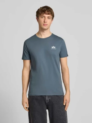 T-shirt z detalami z logo Model 'BASIC' alpha industries